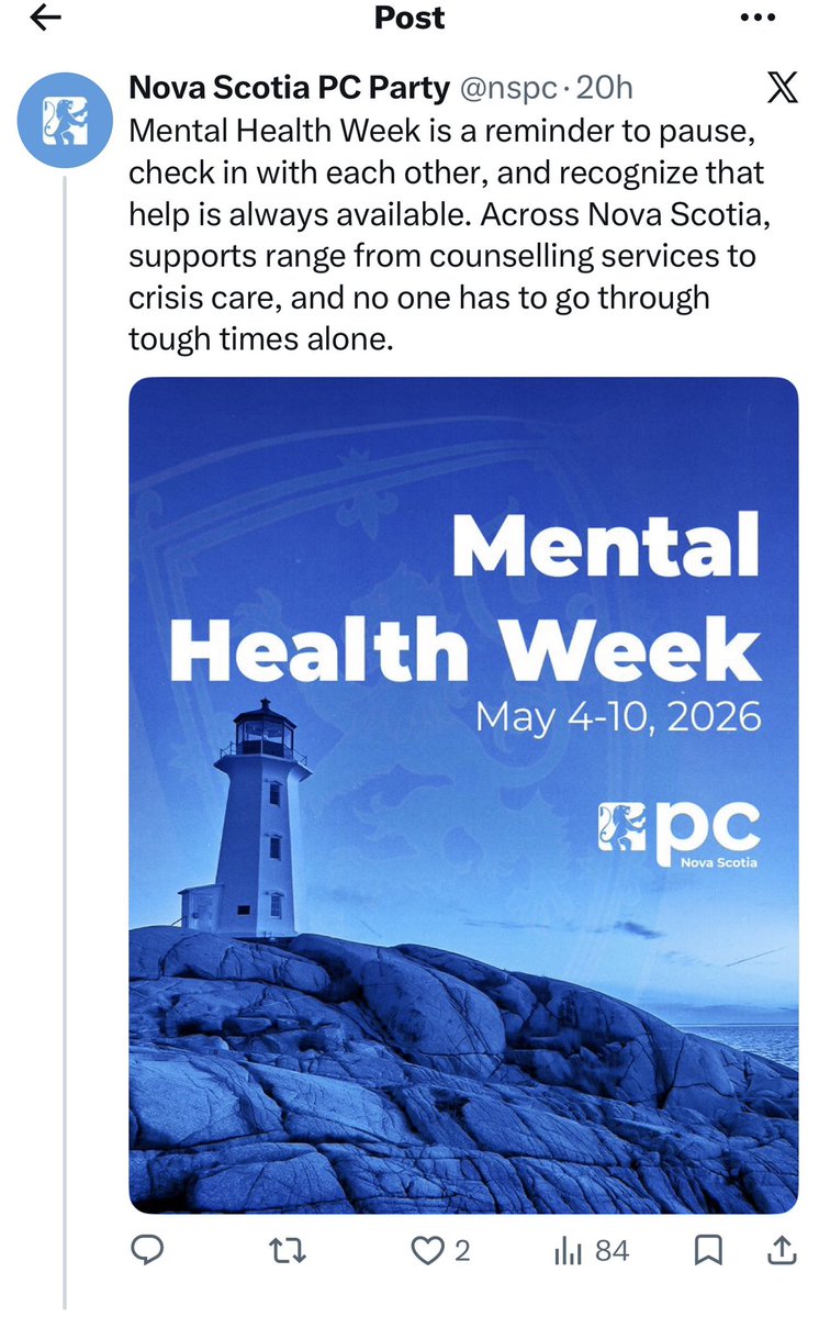 seanmaddoxart's tweet image. Let @TimHoustonNS and all other Nova Scotia MLAs know that their hypocrisy is not going unnoticed.

Cut one day, celebrate another.

#nspoli #mentalhealthandaddiction #suicide #badmath (Tim is really bad at math). #novascotia