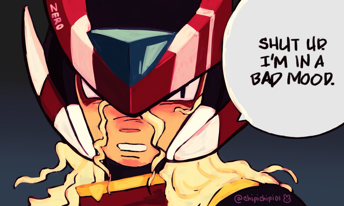 #mmz #megamanzero redraw of a manga panel of zero 🐱