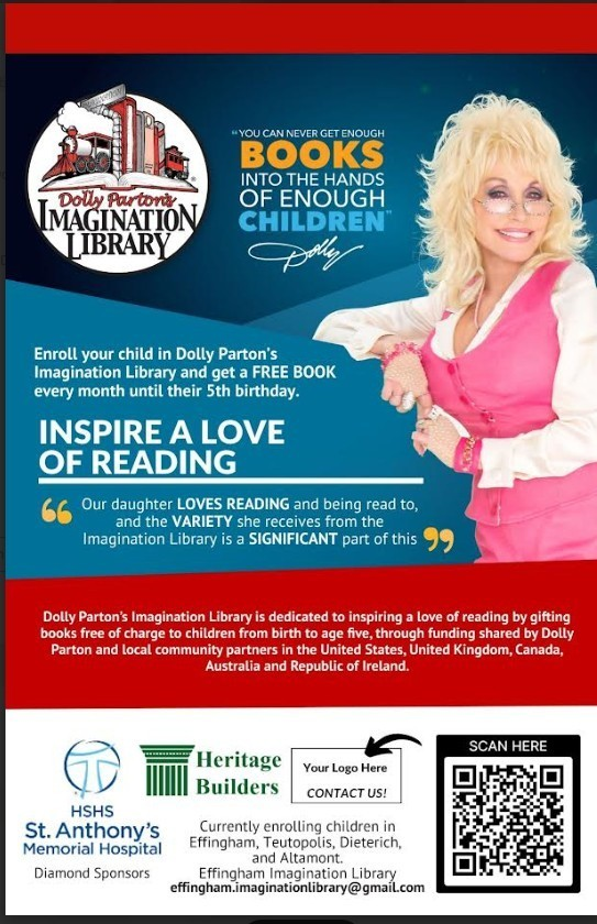SchoolAltamont's tweet photo. Dolly Parton's Imagination Library is coming to Altamont?  This program is for children ages 0-5.  See more detail on the attached flyer.  Please contact coordinators Candy Wolff at 618-267-3834 or Lindsey Wendling at 217-343-3409 with any questions. https://t.co/GGKTsOkeiF