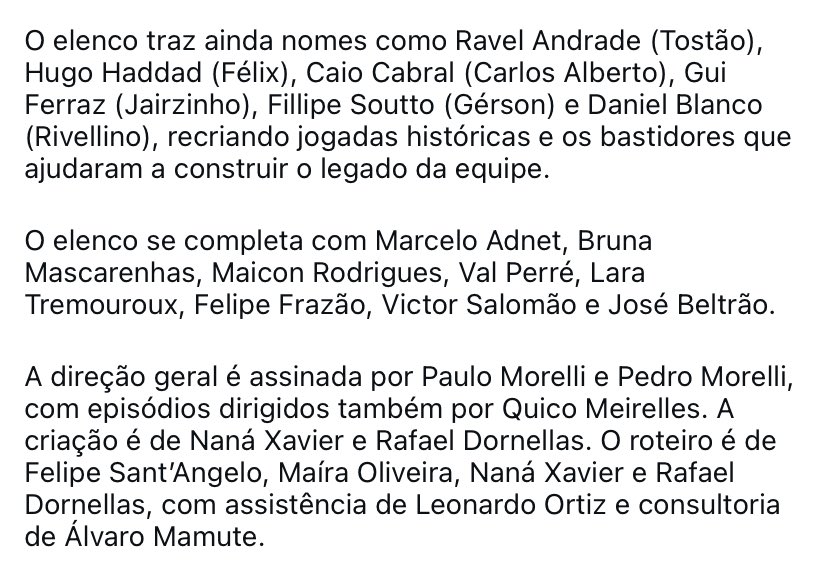 BRASIL 70 
29 de maio na <a href="/NetflixBrasil/">Netflix Brasil</a> 

DESSA VEZ, CREDITARAM ESSE MERO TRABALHADOR DA CULTURA BRASILEIRA - o vitinho. 

Já dizia pitagoras: a soma das produções alteram o valor da hipotenusa 🥷🏾