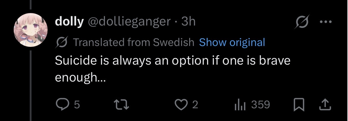 pien_exe's tweet photo. @dollieganger @SwedishDuck bra översättning grok 🥹 https://t.co/SK2YZronst