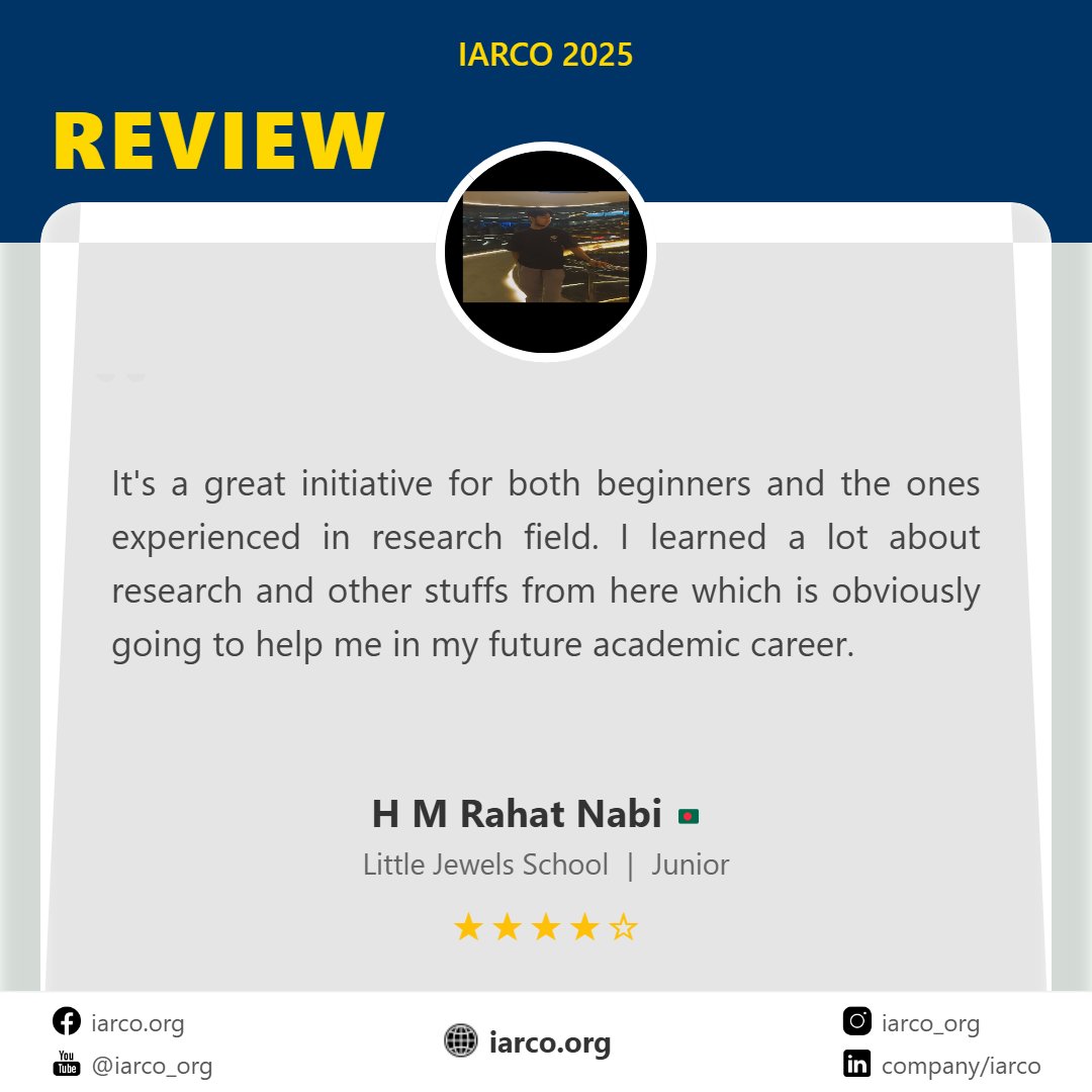 iarco_org's tweet image. Reflection on IARCO 2025
Where Learning Meets Excellence
Register now: regi.iarco.org

#research #competition #International #education #research  #students #university #sciencefair  #competition #academic #student #global #highschool #opportunity #youth  #Alevel #Olevel