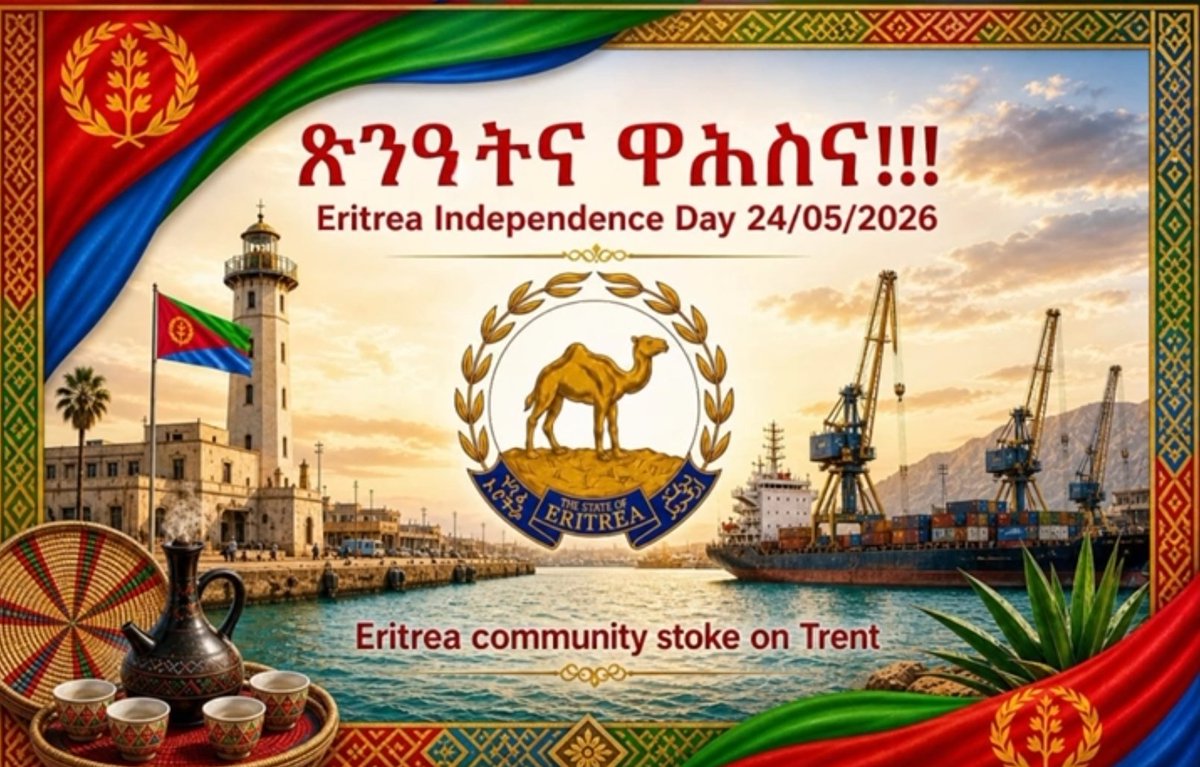 SHaile63081's tweet image. #Eritrea in #UK 🇪🇷🇬🇧 Eritrea’s 35th #Independence #Anniversary on, 2026!
You're also invited to a fun-filled  perfect for all ages!
Get together to celebrate the rich heritage and embrace a bright future together! Mark the days.