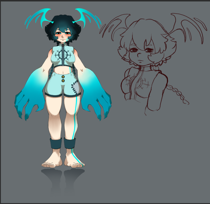liwanol's tweet photo. WIP d'une fiche de ref pour un OC ! https://t.co/lYLO05Eizo