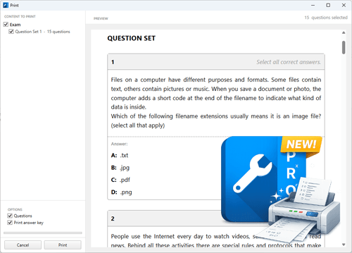 ProfExam Creator v10.1.1.302: exam printing added - print questions and answers. Drag &amp; Drop fix included.
profexam.com/blog/profexam-…

#ProfExam #ExamCreator #ExamSoftware #ExamPrep #eLearning #SoftwareUpdate #ExamPrep