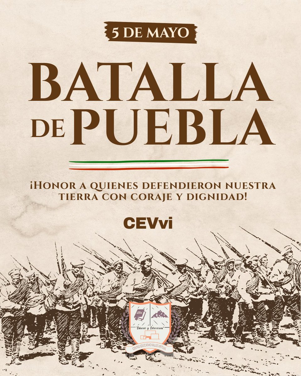 CEVallesVirtual's tweet photo. Un pueblo unido por una misma causa siempre será más fuerte que cualquier adversidad o enemigo. 👥

Recordamos a los héroes que con sus vidas forjaron nuestra nación. 🎖️ 🇲🇽

#cincodemayo
#BatallaDePuebla
#MexicoUnido https://t.co/VIUOoXup1z