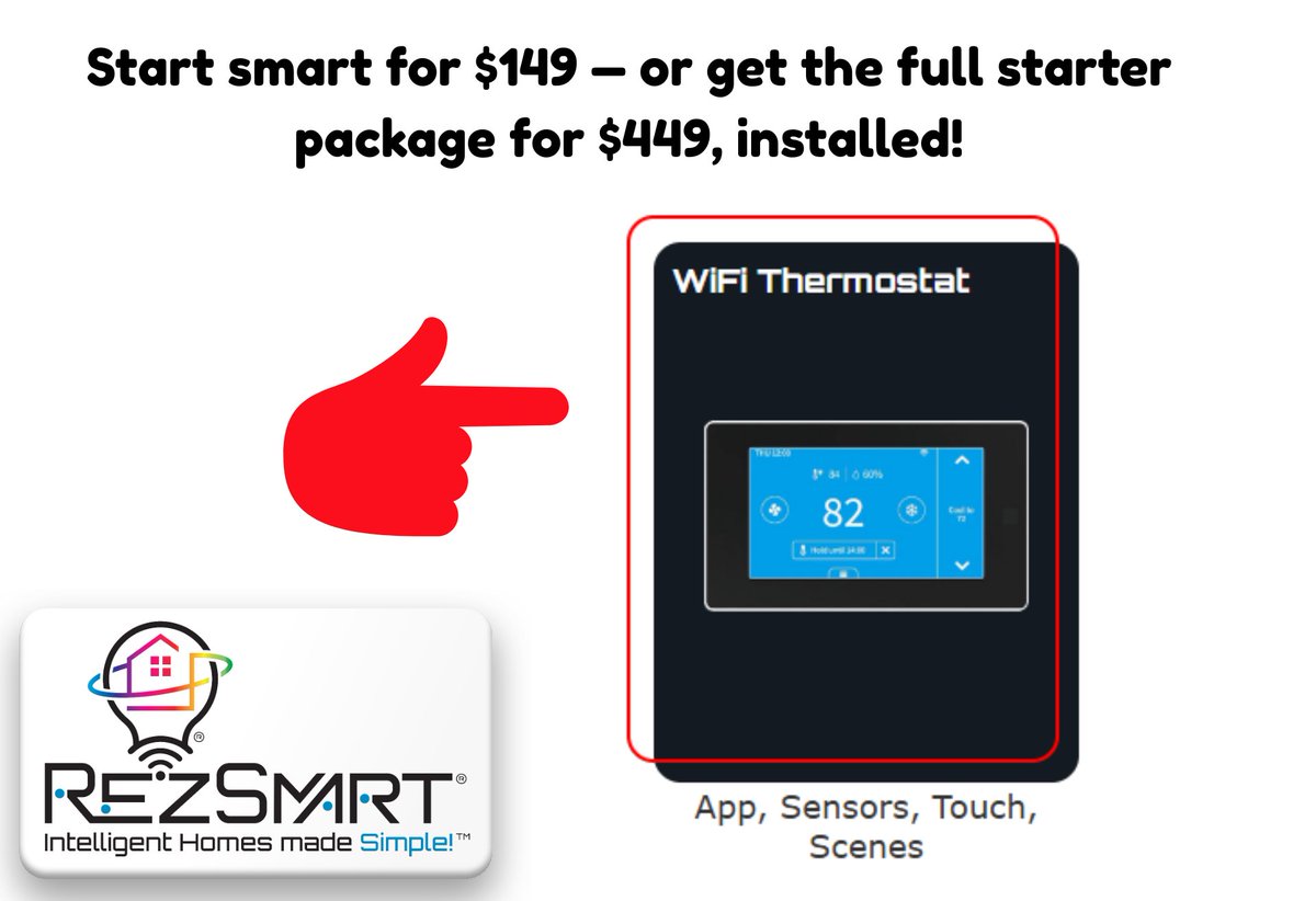rezsmart's tweet photo. Your AC is running right now.

Is anyone actually home?

A WiFi thermostat learns your schedule and stops cooling an empty house.

$149. Installed by RezSmart.

👉 https://t.co/DWqFv2Ri4L

#SmartHome #RezSmart #Arizona https://t.co/aQbQJ1iYrv