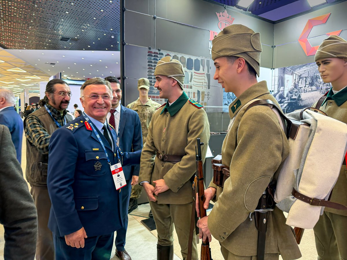 RaffMilitary's tweet photo. We have taken our place at @SahaExpo! 🪖

Honoured by the visit of @SavunmaSanayii Vice President @drhkaratas &amp; Prof. Dr. @MesutCasin. Their support adds great value.

Join us at booth F-02 to discover our historical uniform collection. 📍

#RaffMilitaryTextile #SAHA2026 https://t.co/2Ztjd40Fal