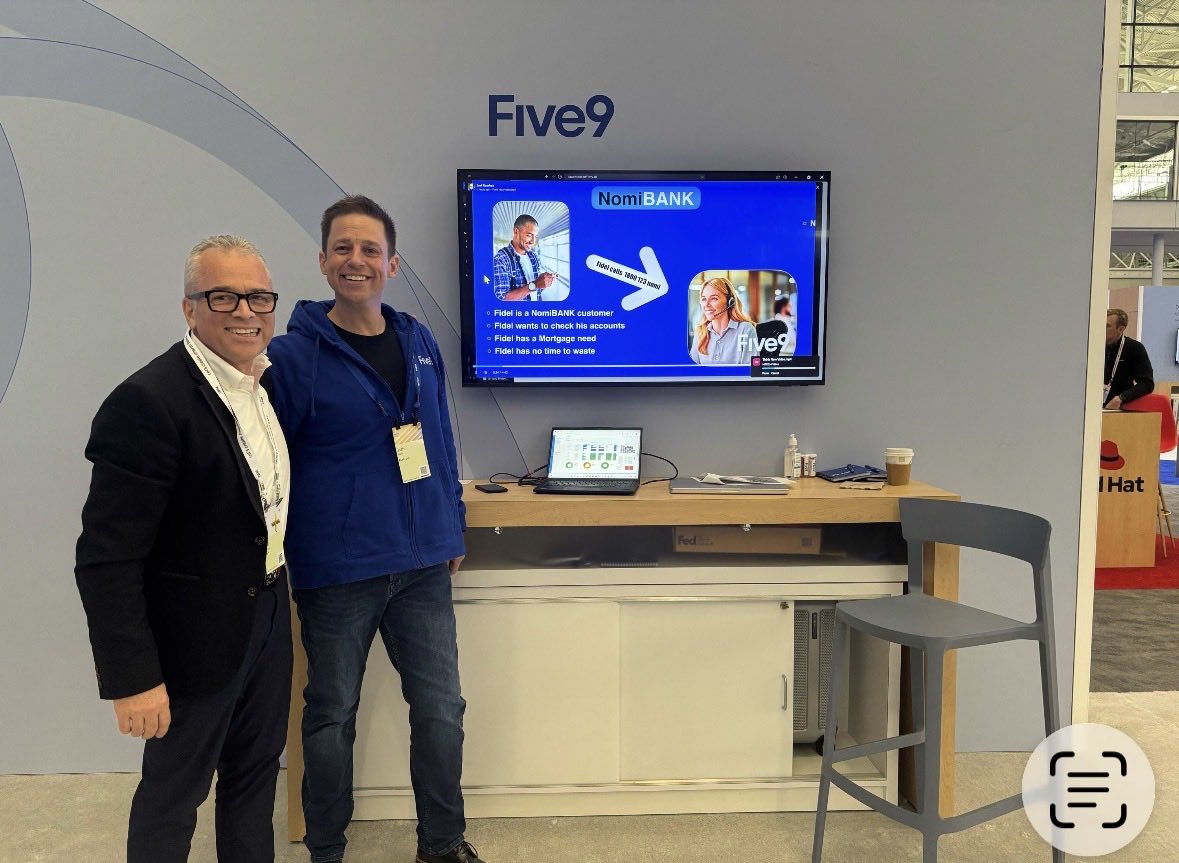 LisaLisajm5's tweet photo. Day 2 of @ibm Think/@IBMwatsonx conference is underway! Stop by the #Five9 booth to meet the team, get a demo, and see why #IBM and @Five9 are #PartnerPowered!#AI https://t.co/CQomswQDlf