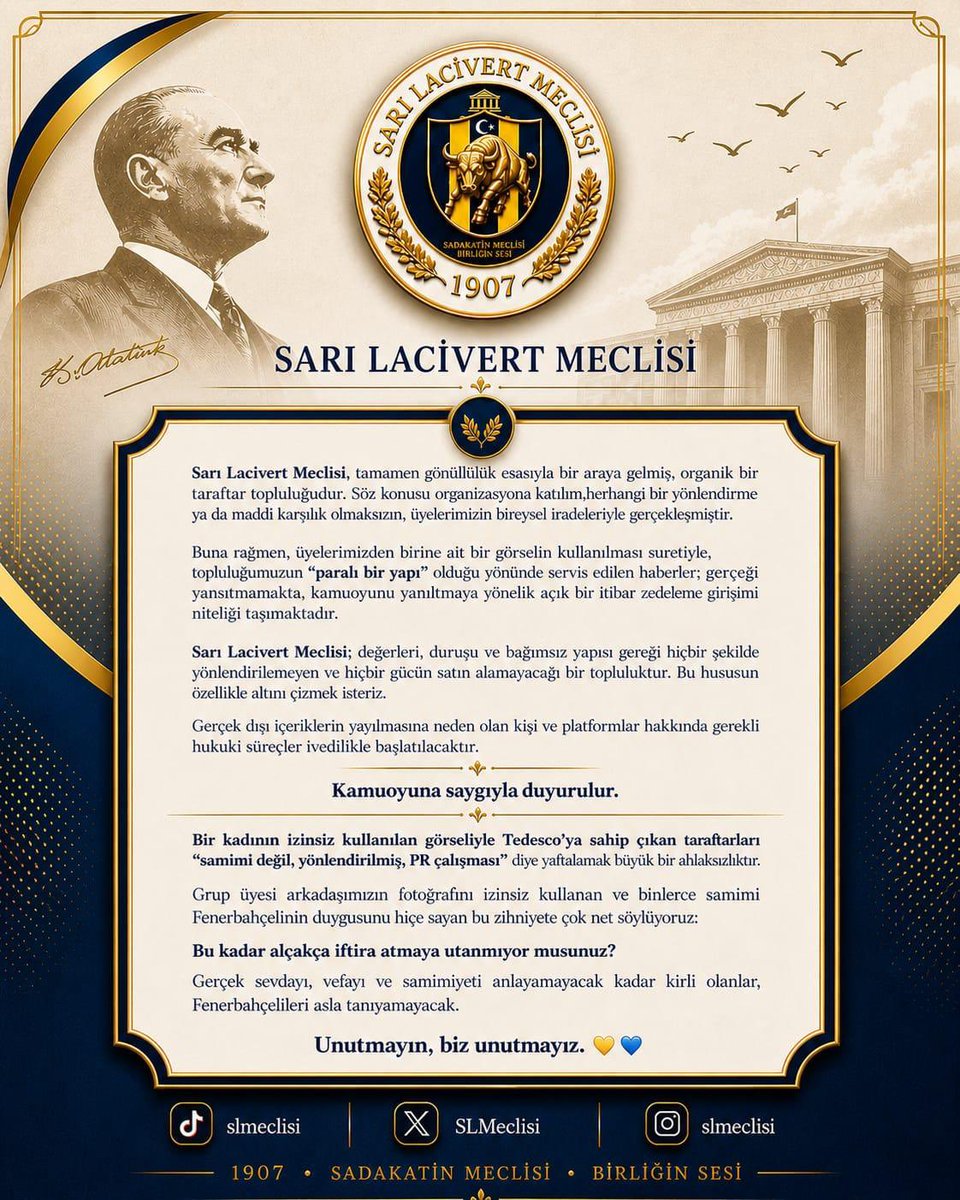 SLMeclis's tweet photo. Kamuoyuna Duyurulur ❗️

@necatialbayrak5 @fanatikcomtr 

@Saracoglusports @FenerEvrenim  @YokArtikHQ  @ajansfenercom https://t.co/yyWh2FEqvV