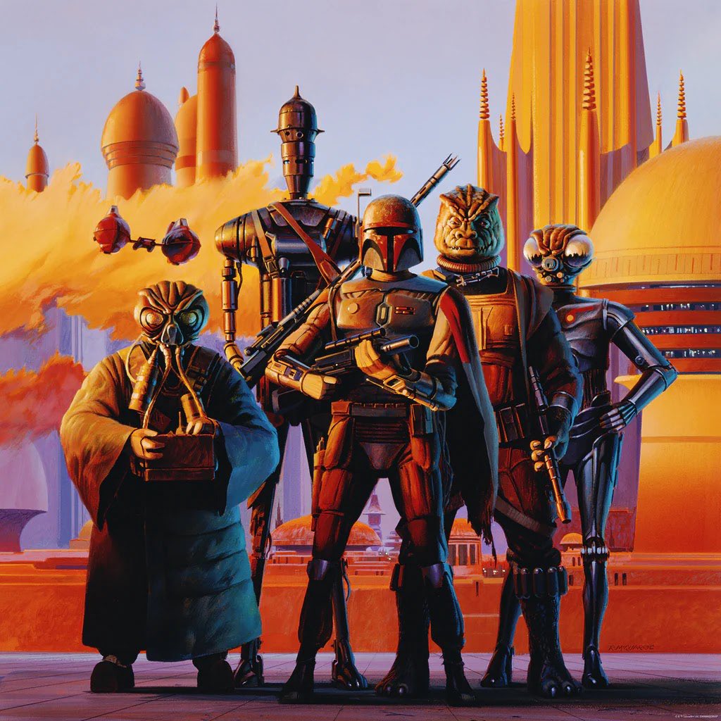 ILikeWhatIBuy's tweet photo. Bounty Hunters 
Ralph McQuarrie #StarWars https://t.co/Y37RKZTyji