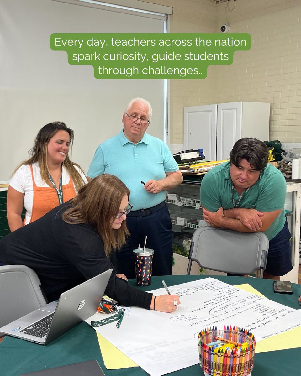 Eduscape's tweet photo. Happy #TeacherAppreciationWeek! 🍎

We’re grateful to support teachers in their journey, and even more grateful for the dedication they bring to their work.

Tell us about a teacher who’s made a lasting impact in your life! 💬

#Eduscape #TeacherPD #ThankATeacher https://t.co/hUEUceCYt6