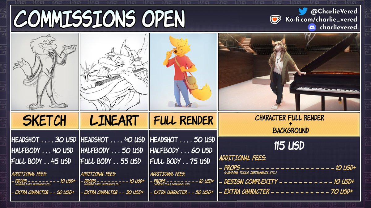 CharlieVered's tweet photo. Hiya! I'm happy to announce that I'll be open for art comissions. Feel free to reach out for any inquiries, and as always! Dabble on! 😉🔥 https://t.co/ocKxH550Nn