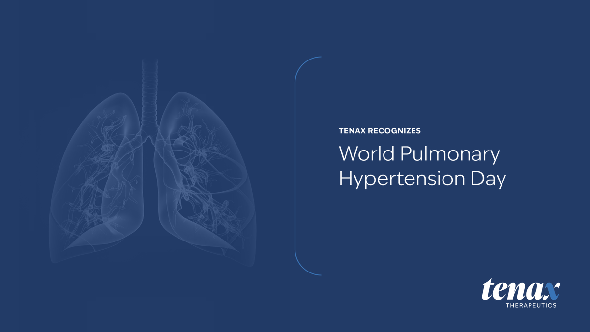 TenaxThera's tweet photo. Today is #WorldPHDay2026. TENX aims to provide meaningful improvement in the QoL of patients living with PH-HFpEF, the most common form of PH and a disease with no approved therapy today.

Learn more: https://t.co/bC14C9cBgO

#pulmonaryhypertension #group2PH #HopeInEveryTrial https://t.co/JbqCBzRBRp