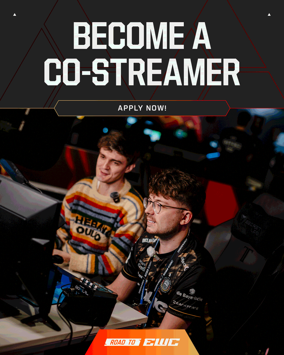 EWC_Extra's tweet photo. Your stream could be part of the Road to EWC. 🎥

Apply to co-stream the DreamHack Atlanta qualifiers featuring Street Fighter 6, Fatal Fury, TEKKEN 8, and Chess. https://t.co/Y1nyrXcsU4