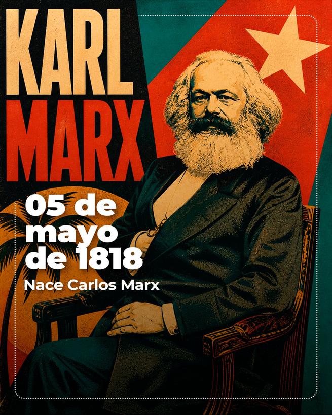 Hoy conmemoramos el natalicio de Karl Marx, cuya teoría revolucionaria sigue siendo el pilar fundamental en la lucha de clases por la justicia social. Su legado late aún en nuestros pueblos y nos inspira a seguir adelante en la búsqueda de un mundo de verdadera justicia social.