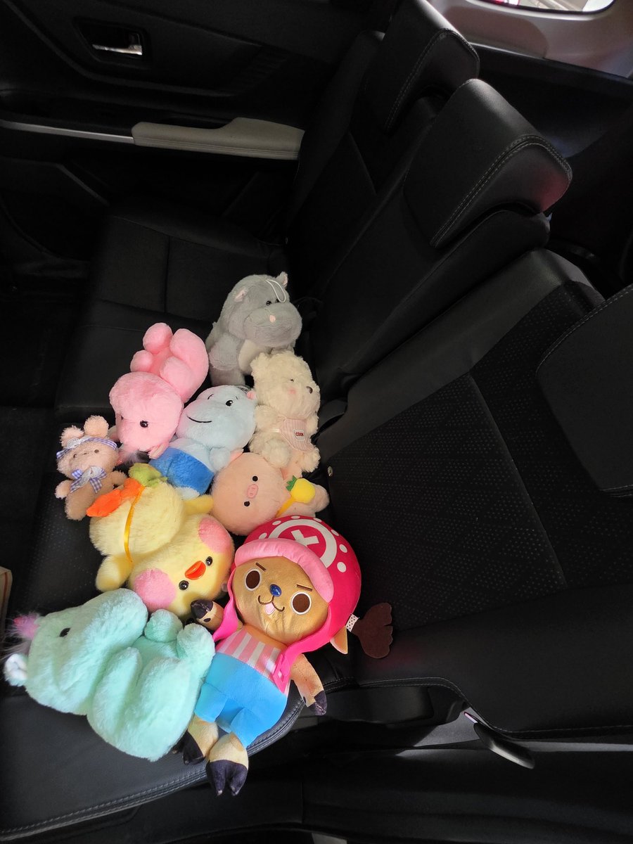 _dengs_'s tweet photo. Half way to filling up my back seat with my claw machine winnings. Hehe https://t.co/puK96JJJvG