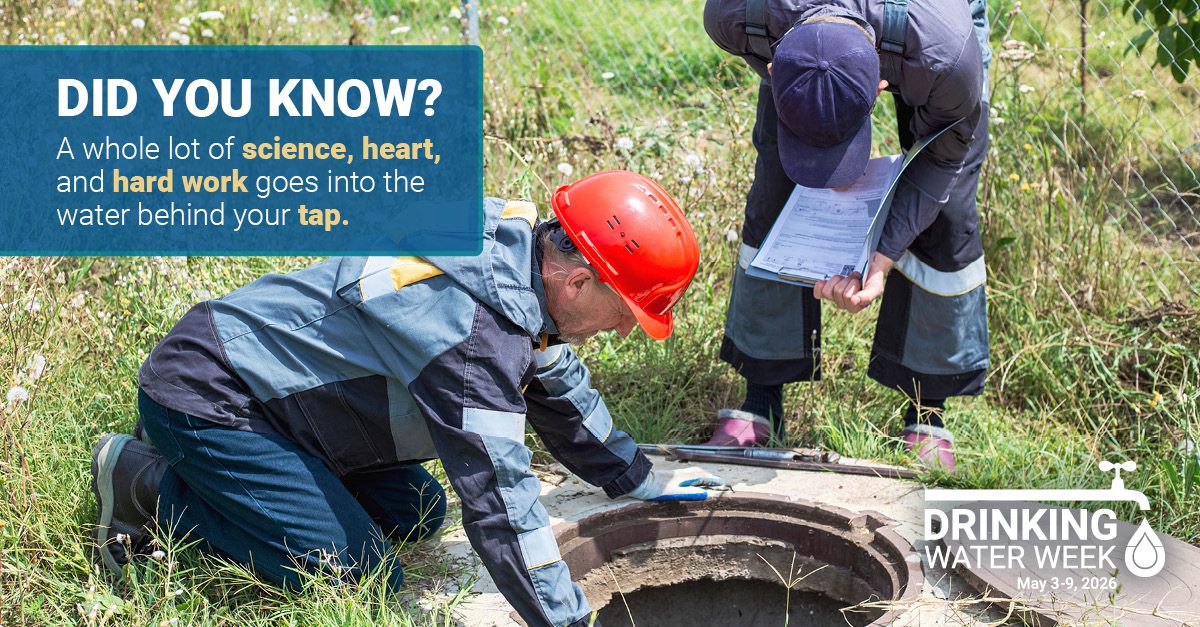 DRBC1961's tweet photo. It's #DrinkingWaterWeek! This week, we celebrate the vital role water plays in our daily lives and the water professionals who work to ensure clean, sustainable drinking water is there when we need it. Learn more at the link in the comments. @awwa @AWWANJ https://t.co/RLPiPJEdPf