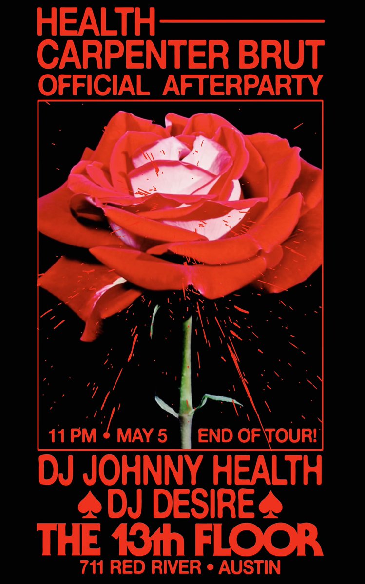 Tonight 🌹 last night of tour official afterparty in Austin Texas ❤️