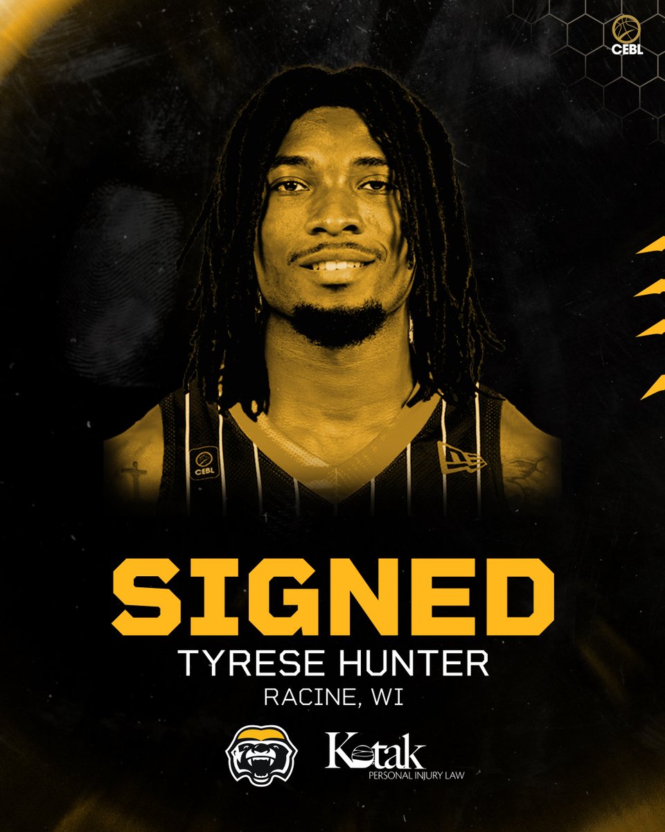 HoneyBadgersCAN's tweet photo. 🔥 SIGNED 🔥

Fresh off his first professional campaign in the NBA G League, Tyrese Hunter is officially a Honey Badger 🍯🦡🏀 https://t.co/4w9lwYMmdS