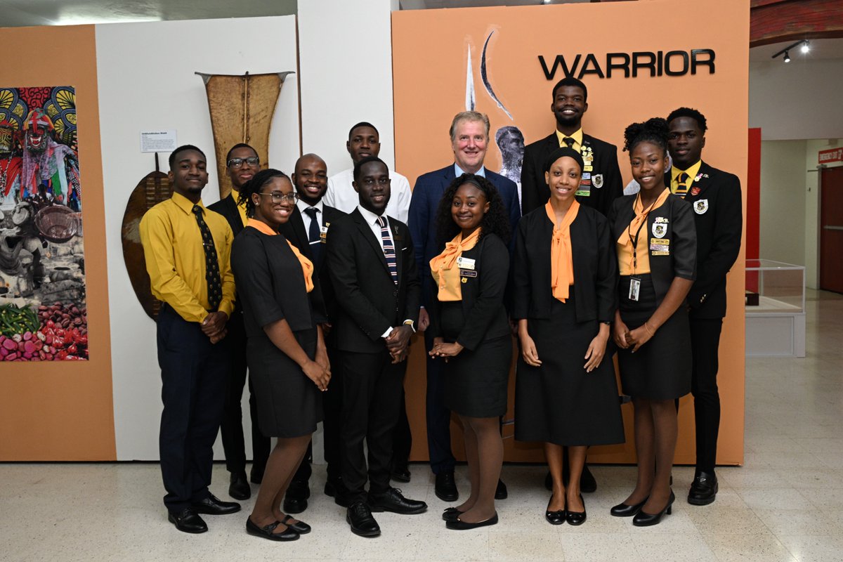 USEmbassyJA's tweet photo. Strengthening ties in education 📚

Chargé d’Affaires met with  Dr. Asburn Pinnock, President of @MicoUniversity College—Jamaica’s oldest teacher training institution—and engaged with faculty and students during a recent campus visit. From thoughtful student questions to discussions on teacher training, curriculum development, and inclusive education, the visit highlighted shared priorities and real opportunities for collaboration.

We value institutions that invest in educators and innovation. Through exchanges, professional development, and academic cooperation, the United States remains committed to supporting education as a cornerstone of our engagement with Jamaica.

The visit also included a tour of the INAFCA Museum, a proud recipient of the U.S. Ambassadors Fund for Cultural Preservation, reflecting our shared commitment to preserving cultural heritage while advancing learning.

#USJamaica #Education #ExchangePrograms #PublicDiplomacy