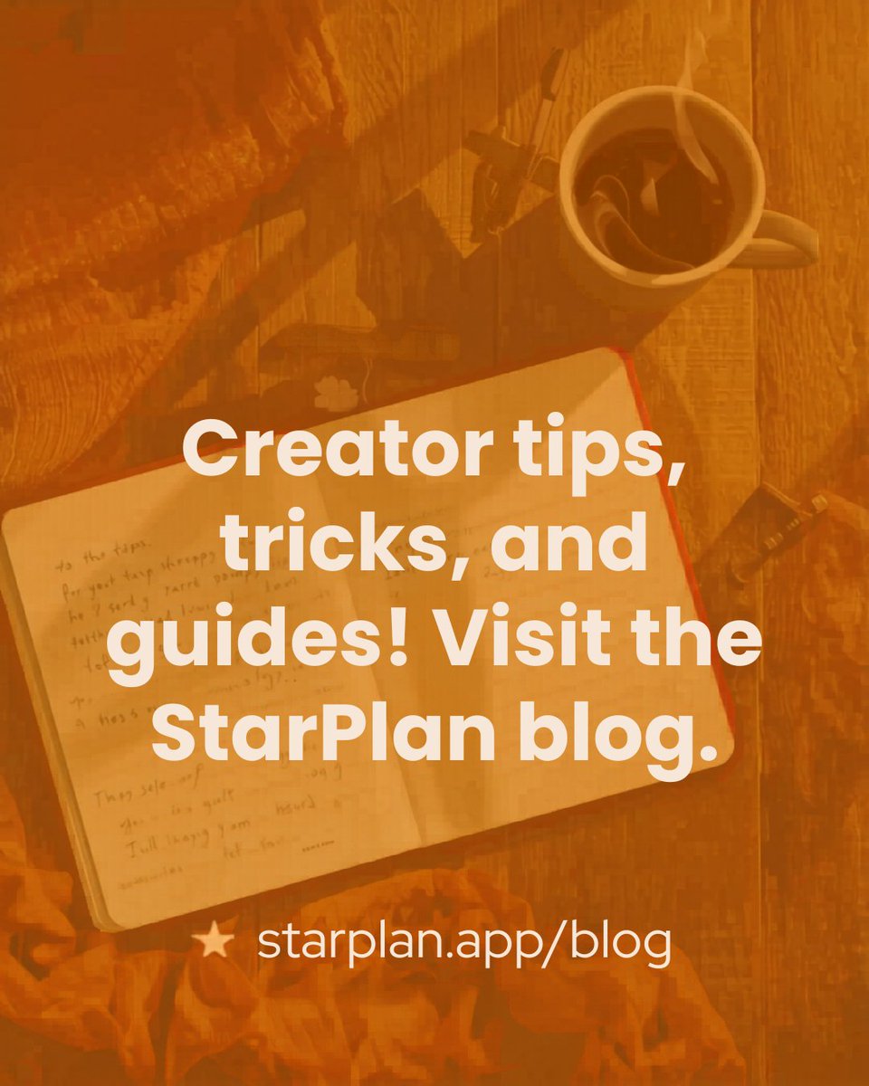 starplanapp's tweet image. PSA: the StarPlan blog is a thing and it's full of useful creator tips 📝 Go check it out → starplan.app/blog

#ContentCreators #StarPlan #CreatorTips