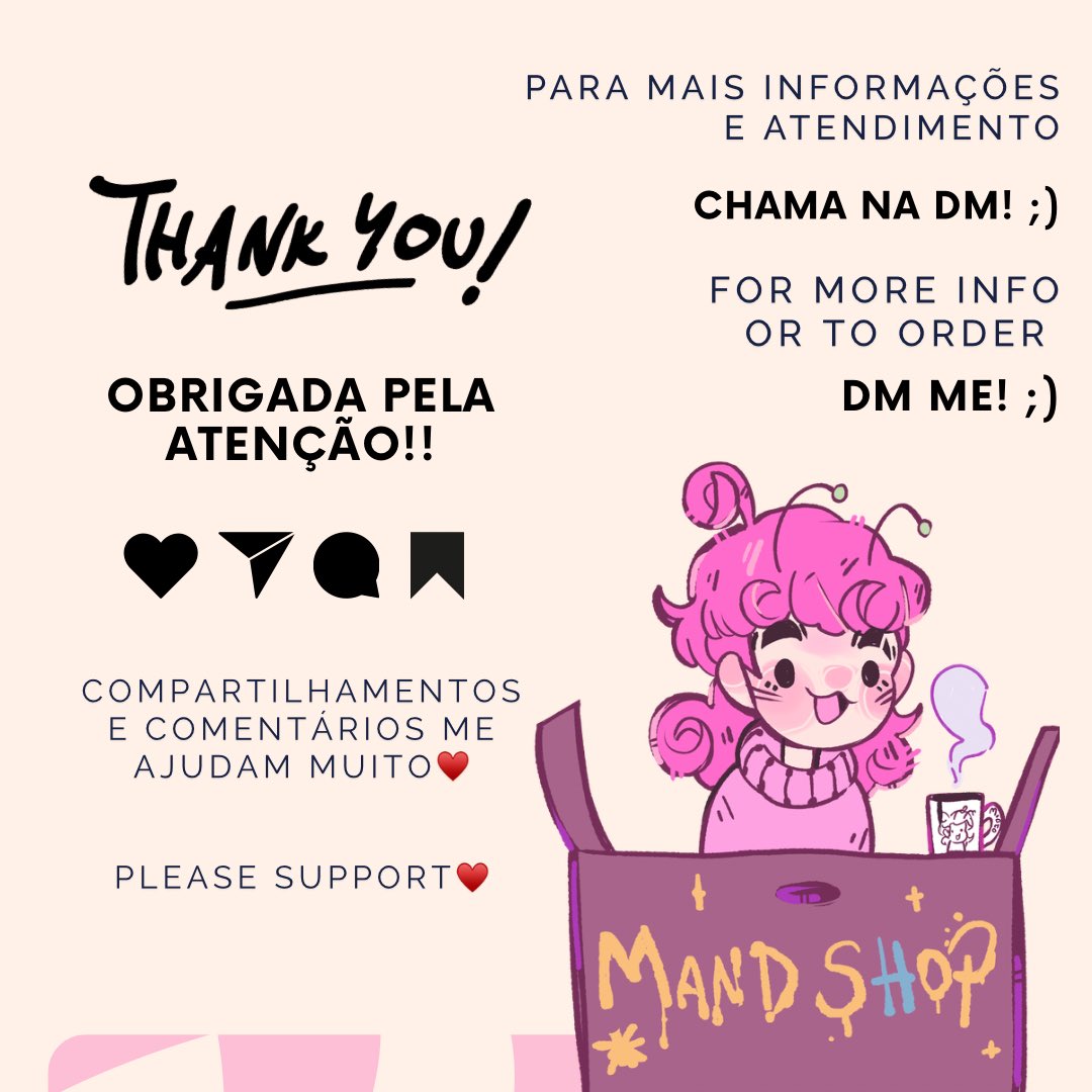 Mandiotart's tweet photo. A DM está aberta para atendimento e dúvidas✨

[Eng] DM me for order or ask anything!📩 https://t.co/IBEoPc6lEp