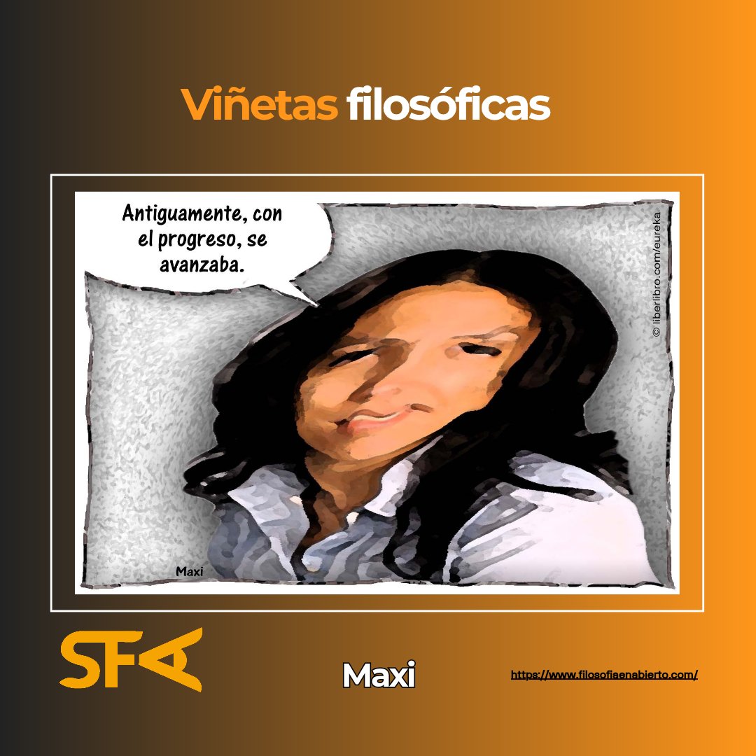 Filoenabierto's tweet photo. Viñetas filosóficas. Maxi. #filosofia #filosofiaenabierto #viñetadehumor  #humor #humorfilosófico https://t.co/6dWI3vm060