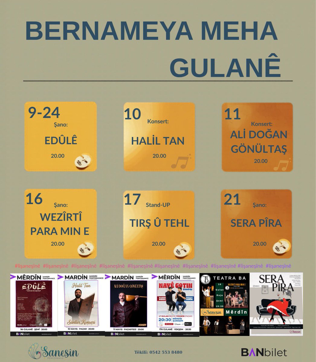 sanesin_p's tweet photo. Bernameya Meha GULANÊ
#şaneşînperformans #lişaneşînê #şano #konsert #mêrdîn https://t.co/Cx9EHWrBuW