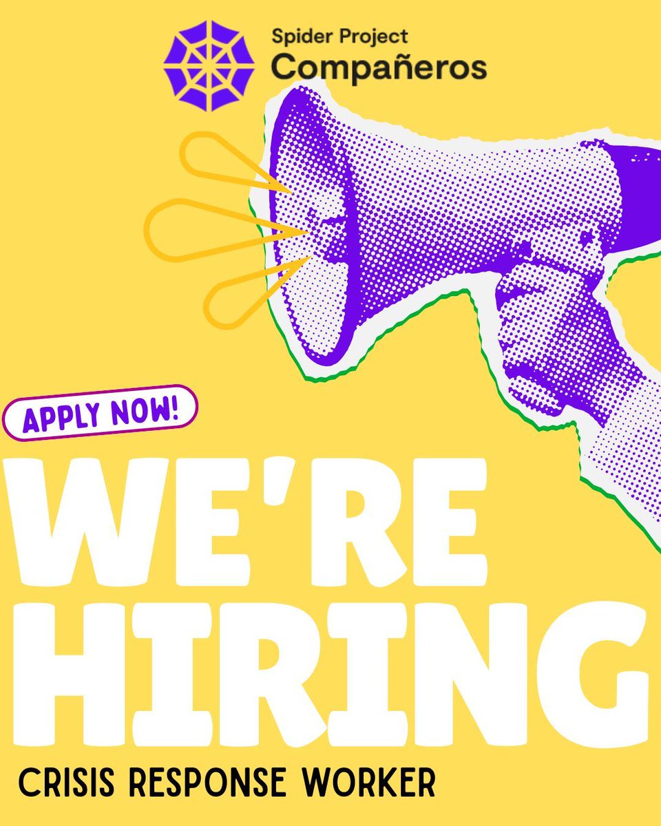 companeros_sp's tweet image. Compañeros is hiring 📣

We are recruiting a full time Crisis Response Worker to be located in Birkenhead, Wirral.

uk.indeed.com/job/crisis-res… 

#spiderproject #wirral #Compañeros