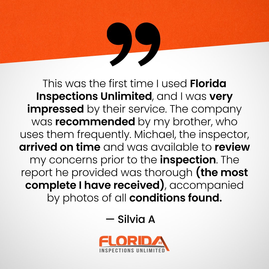 inspectionfl's tweet photo. We take pride in providing a professional experience for every client. From arriving on time to reviewing your specific concerns, our goal is to deliver the most complete inspection report possible.

Get the quality service you deserve:📞305.910.1171

#HomeInspection https://t.co/iAmmuABi7k