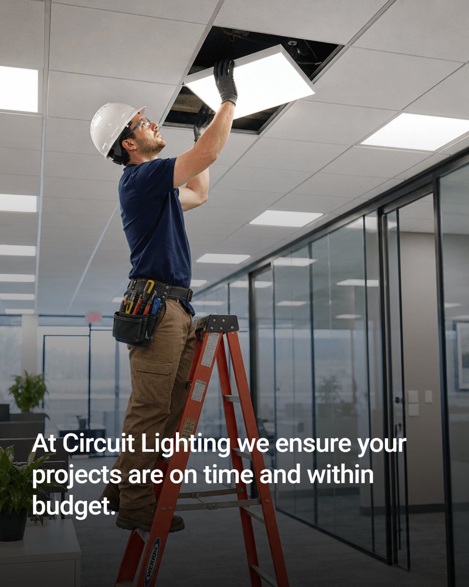 CircuitLighting's tweet image. Turn-key electrical planning cuts risks in large upgrades by streamlining every step. It ensures projects finish on time, on budget, and meet safety standards. This reduces costly delays and surprises, protecting your investment and peace of mind. #Energyefficiency