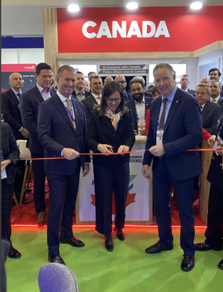 DIA_Canada's tweet photo. ✂️ The Canada pavilion is now open at #SAHAEXPO2026. Today’s ribbon-cutting marks the start of Canada’s engagement at the exhibition, focused on building relationships and supporting the growth of Canada’s defence sector. #BuildPartnerBuy https://t.co/EZE7zvOYYY