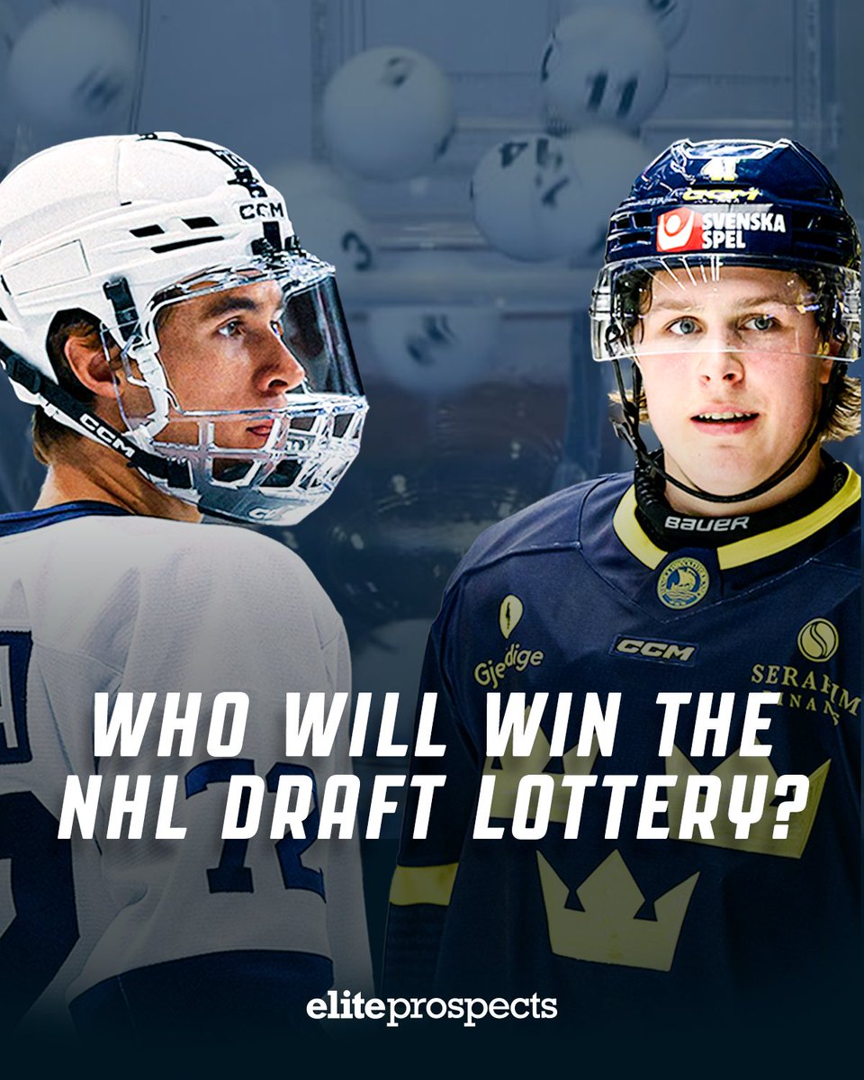 eliteprospects's tweet image. It all starts today 🎰🏒
Who’s winning the NHL Draft Lottery? Drop your predictions ⬇️

#EliteProspects #NHLdraftlottery #NHL