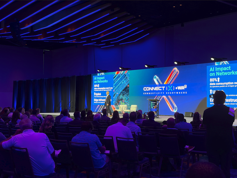 ConnectX_USA's tweet photo. The Connect (X) Main Stage is open!

Patrick Halley of @WIAorg sets the tone for a full day of market-shaping conversations across wireless, fiber, towers, data centers, AI, policy and investment.

#ConnectX26 #ConnectivityEverywhere https://t.co/O68GREe1LK