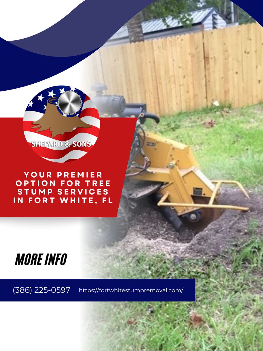 ShepardnSonsFL's tweet image. That stubborn stump doesn't have to ruin your yard any longer. We provide expert stump removal that clears space and boosts curb appeal fast. Call us at (386) 225-0597 to get an estimate. #StumpRemoval #RootedInQuality #OutdoorCare
fortwhitestumpremoval.com/contact
