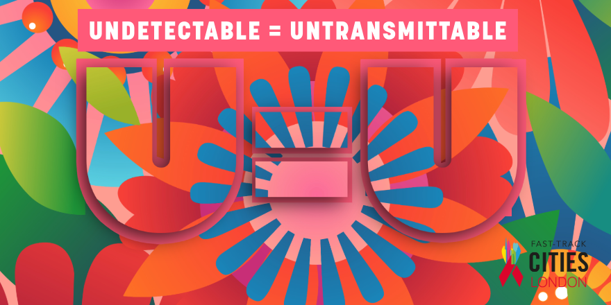 londonftci's tweet photo. 'Undectable equals untransmittable' means anyone living with HIV on treatment & has an undetectable viral load has ZERO risk of passing the virus on to their sexual partners.
Get tested, get treated: 👉 go to https://t.co/9a7vwE5FTR
#UequalsU #endHIV #FastTrackCitiesLondon https://t.co/edhZRz3UcI