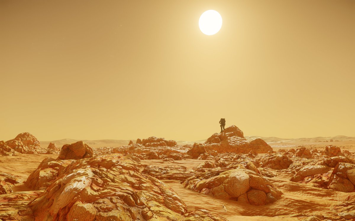 miTxel____'s tweet image. Arial. Day 5.
-I went outside and stood observing that desolate landscape. Even though it's unpleasant, it's better than Aberdeen. Even so, the temperature fluctuates between 171°C / 78°C, making it damn hot. With an atmosphere composed mainly of nitrogen. 
#StarCitizen