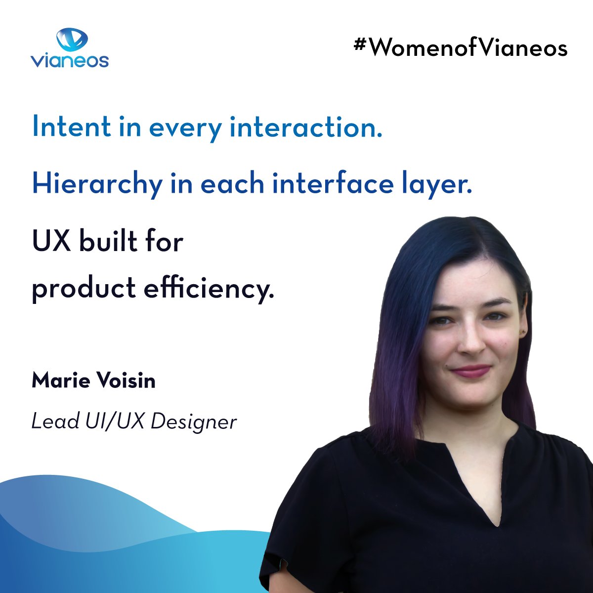 Vianeos's tweet image. At Vianeos, we spotlight women shaping how we build and deliver.

Marie, our Lead UX/UI Designer, transforms complexity into intuitive, human-centered digital experiences.

Design, driven by clarity.

#WomenInTech #Innovation
