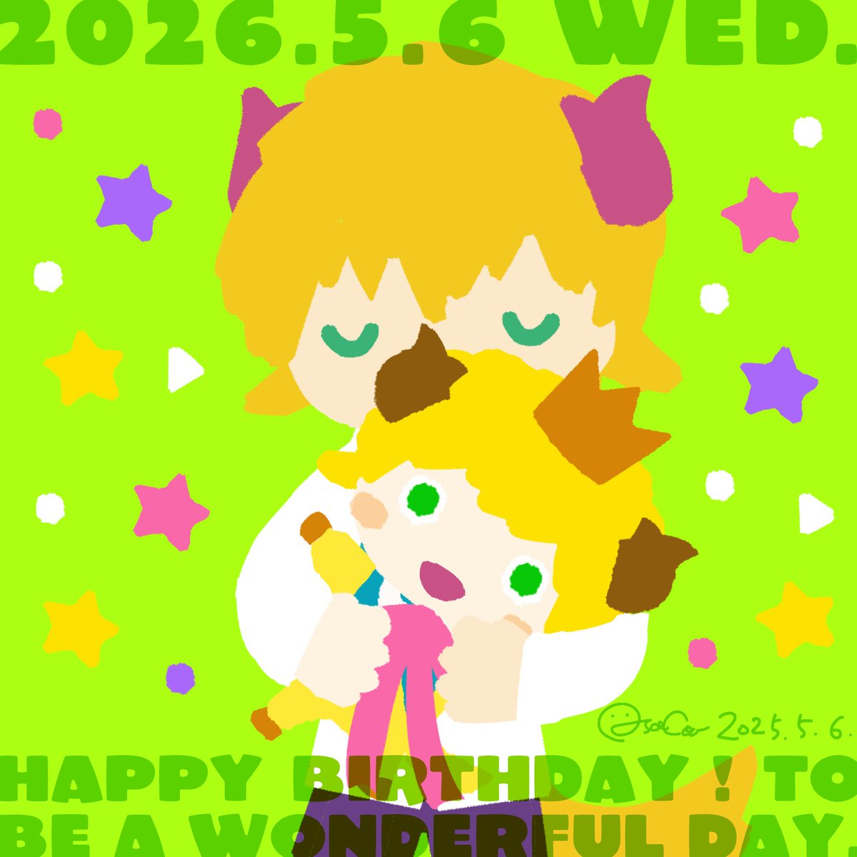 お誕生日おめでとう〜
(｡>ㅅ<)✩⡱

#めると爆誕2026 #めると出荷済 #merutopomu