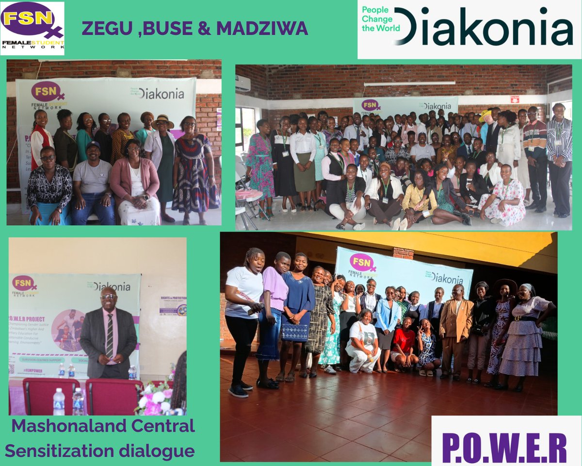 femalestudents's tweet image. “Shifting Norms, Amplifying Female Students Voices: Building Sustainable Transformative Justice in Zimbabwe’s Higher and Tertiary Education”
The first Cohort of the P.O.W.E.R #FEM Power project brings SGBV survivor centred-support dialogues to Mashonaland Central Province that