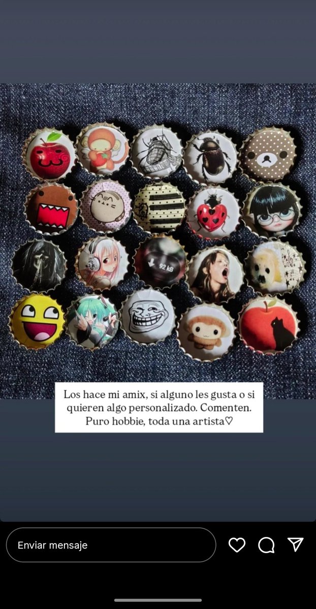 catavstheworld's tweet photo. después le mandé otros pines que hice por si le gustaba alguno y también subió esa foto a historias!! https://t.co/YUyaSi1CJO