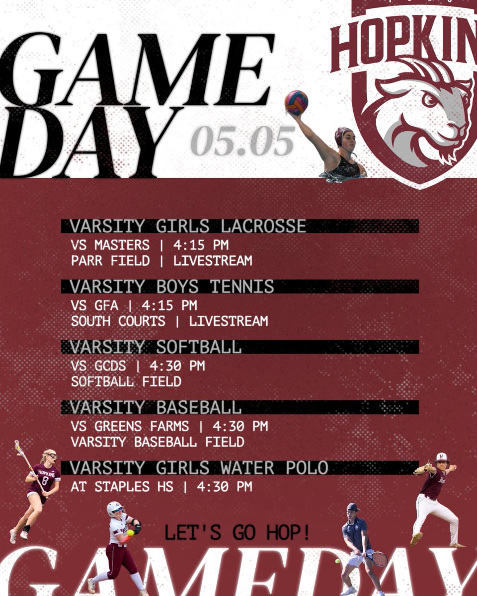 HopScores's tweet photo. Good luck to our teams playing today!  Click the link in our bio for livestream info #gohopct #yeahhop https://t.co/7YG46dcxbn