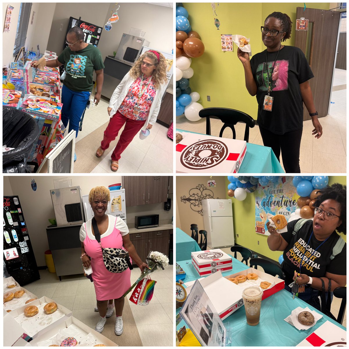 HumbleISD_RCE's tweet photo. We DONUT 🍩 underestimate the power of a great teacher! A variety of donuts were provided for our wonderful staff this morning. We hope that it provided an extra boost to their mornings the way that they provide an extra boost to our Cubs. 💙💚 #cubcommUNITY https://t.co/kin6k7Vje5
