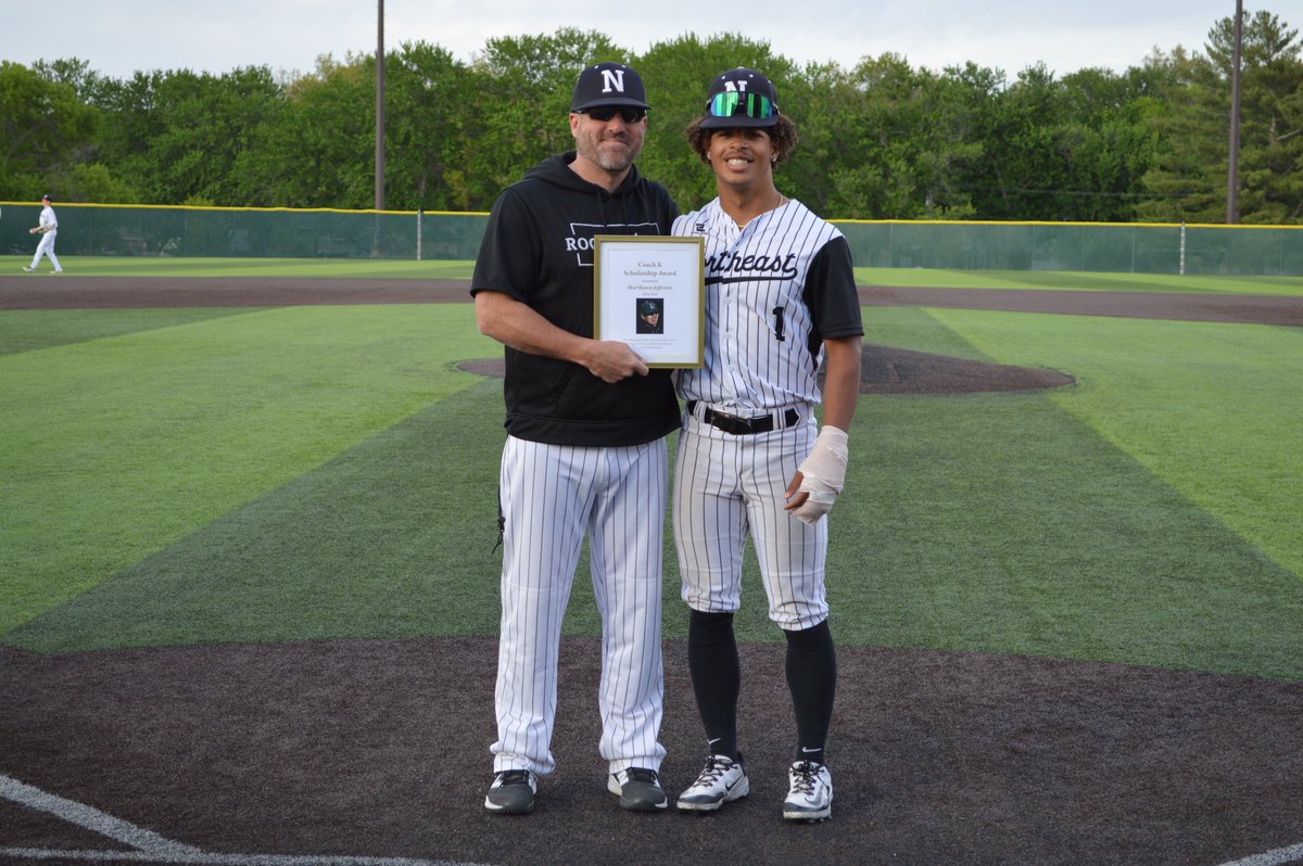 LNEBasebal1's tweet photo. Coach K Award Last Night! Congrats again to Marshawn Jefferson! https://t.co/F9CxhSJ7Ut
