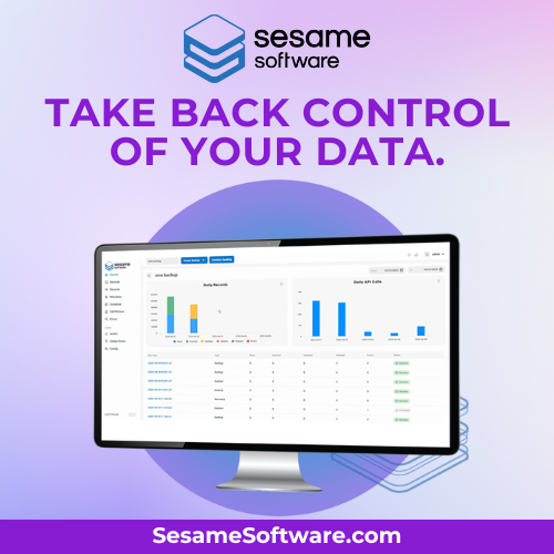 SesameSoft's tweet photo. Most teams don't need another tool. They need one tool that does more than one job — reliably.

Backup. Restore. Metadata protection. Long-term retention. Replication. Sandbox seeding.

Sesame Software handles all of it for Salesforce data management — without stitching together five different solutions.

Take back control → https://t.co/KSmijsbNqB