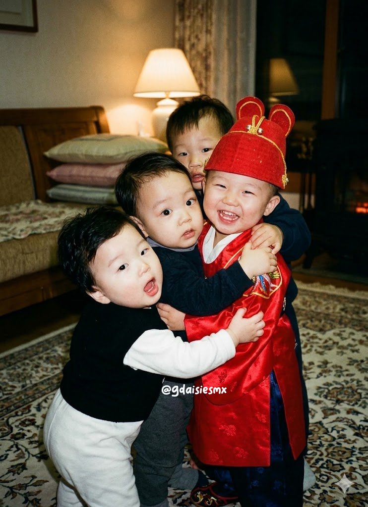 gdaisiesmx's tweet photo. “Desde bebés ya brillaban… y terminaron convirtiéndose en leyendas del K-pop 👼🐉☀️💚
#childrensday #bigbangisback #bigbangvip #gdragon #kpoplegends #taeyang #daesung👼 https://t.co/sB2BtTOrE7