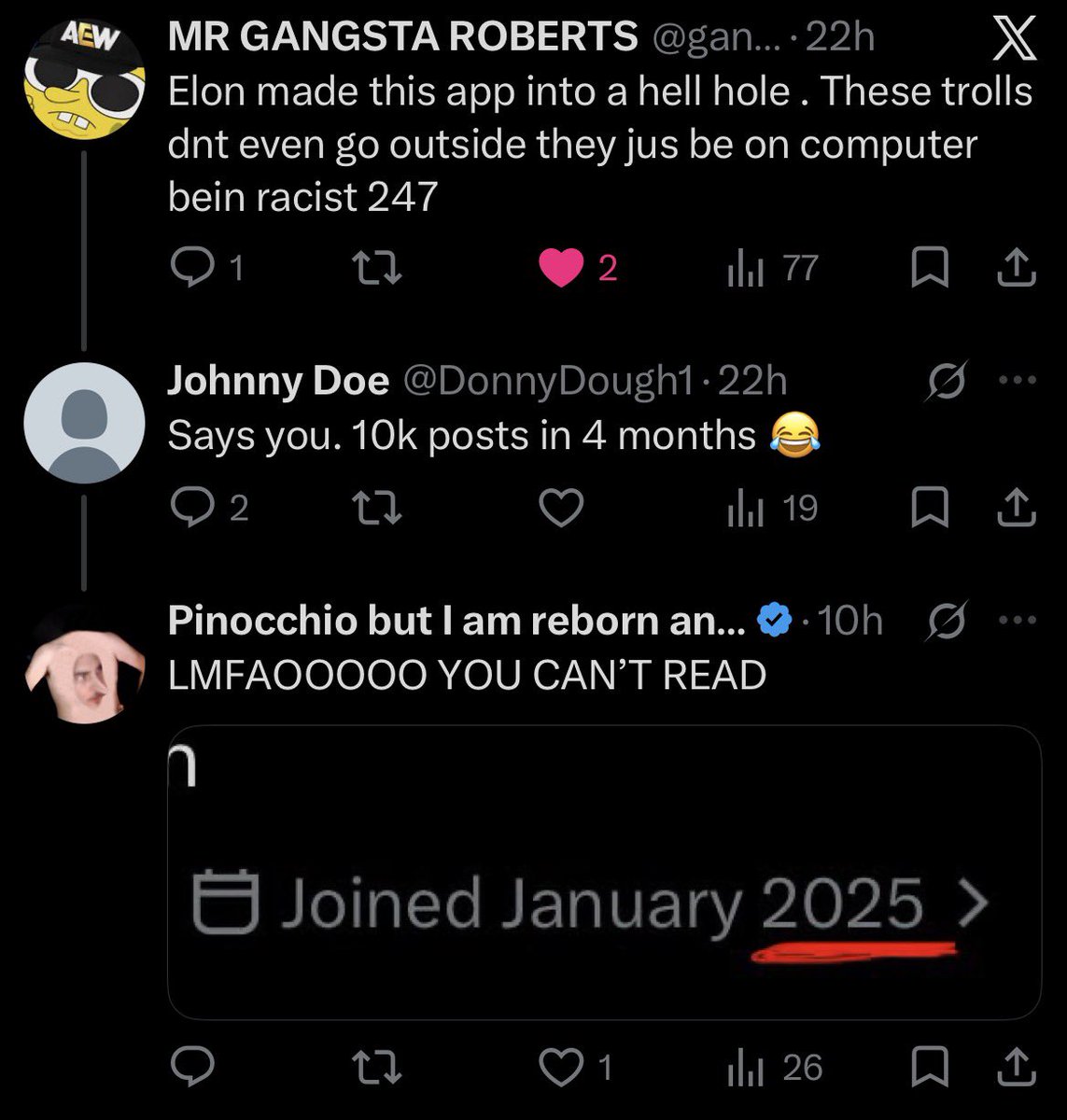 Pinocchio but I tell absolutes and my nose is real tweet media