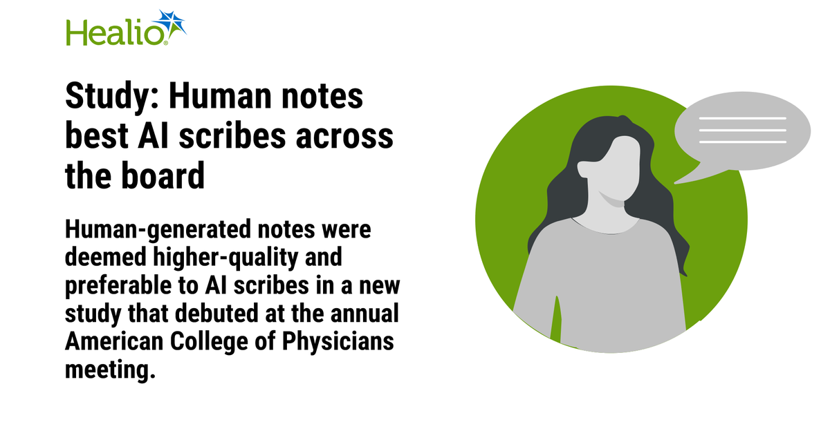 GoHealio's tweet photo. 🩺AI vs. human scribes: which performs better?
🔗Read more about the #IM26 study here: https://t.co/QIAZp1eRYA https://t.co/klkj0rjnbc