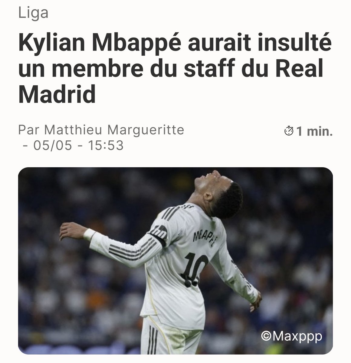 Le travail de destruction du #Real continue... Putain quel bonheur de dire "ON LEUR AVAIT DIT". 

Un grand merci au #Karma et à cette salAUpe d'Mbappé.

♥️💙